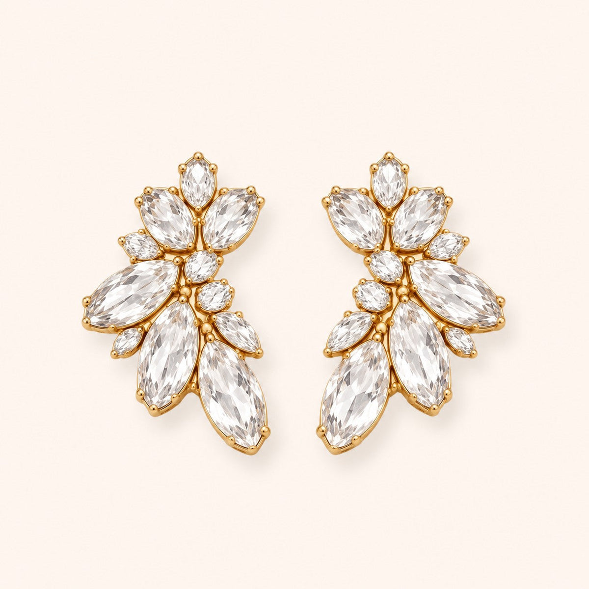 Porter Cluster Studs, gold finish
