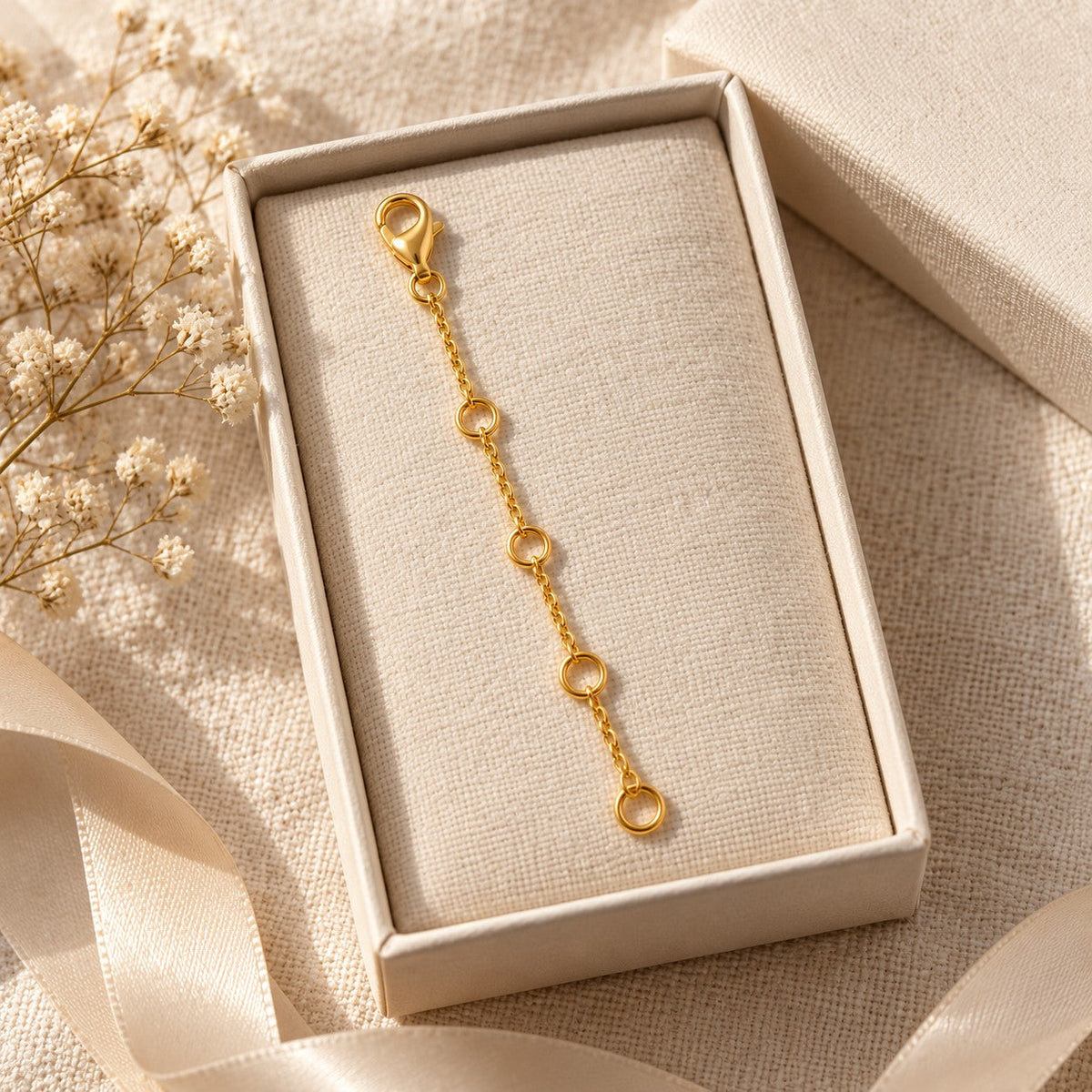 Chain Extender presented in an plum velvet gift box