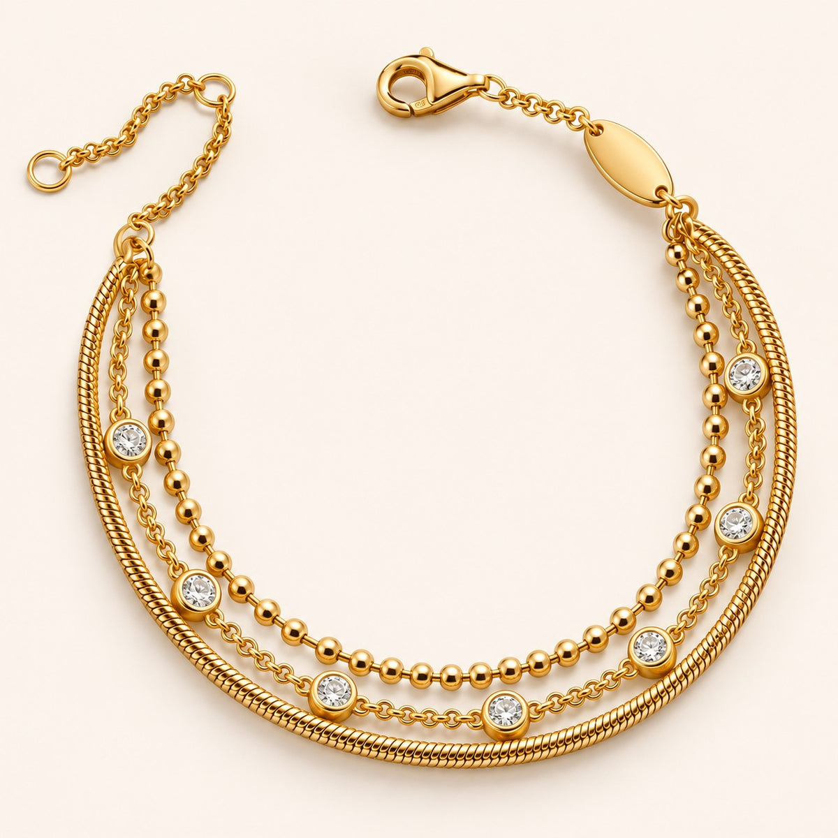 Laythah Bracelet, gold finish