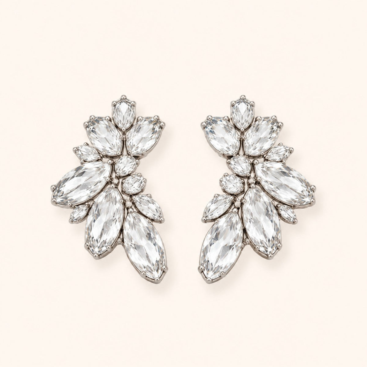 Porter Cluster Studs, silver finish