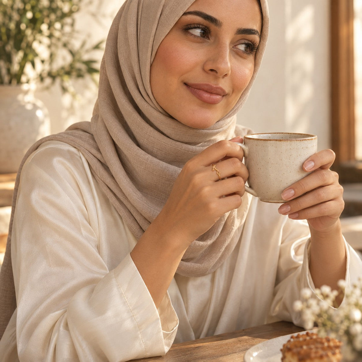 The Arabic Love Ring worn in everyday life